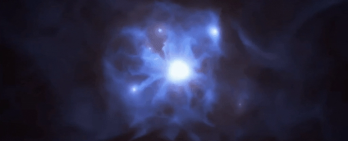 WebOfBlackHoleQuaserSixGalaxies_1024