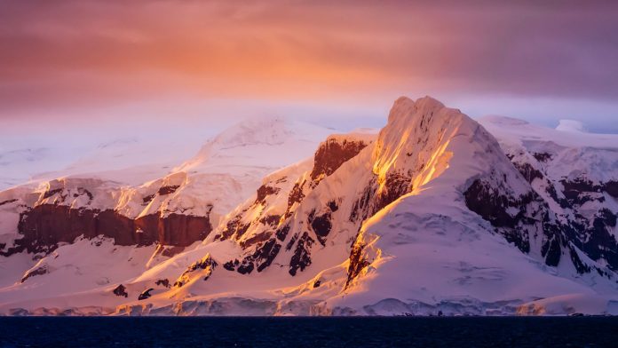 Mountain landscape of Antarctic Peninsula