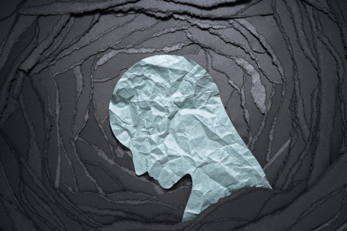 Silhouette,Of,Depressed,And,Anxiety,Person,Head.,Negative,Emotion,Image.