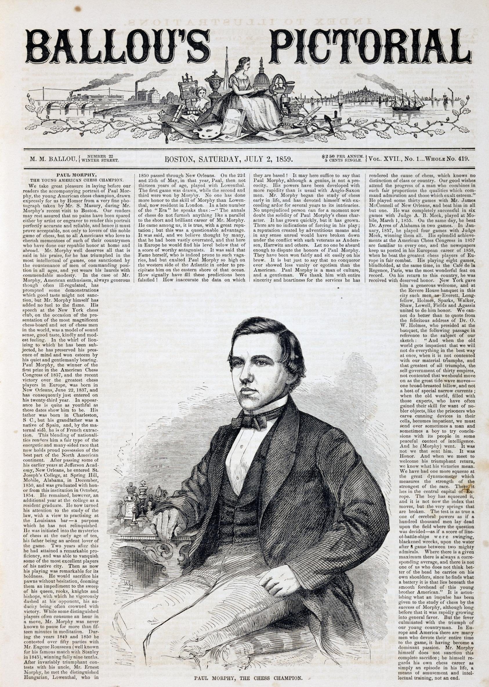 O orgulho e a tristeza do xadrez: a vida de Paul Morphy e suas semelhanças  com Beth Harmon