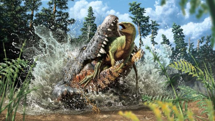 crocodilo-devorando-dinossauro