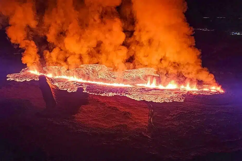lava vulcânica na Islândia