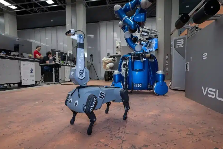 astronauta robô cachorro