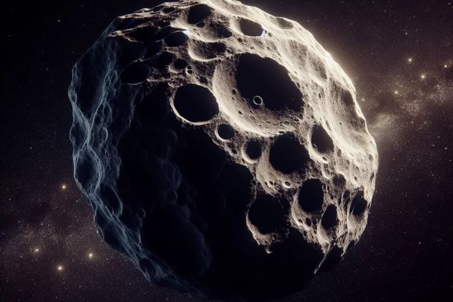 Ilustração de um asteroide