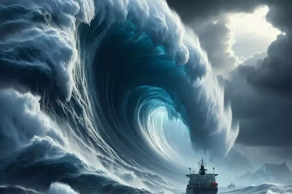 ondas traiçoeiras no oceano