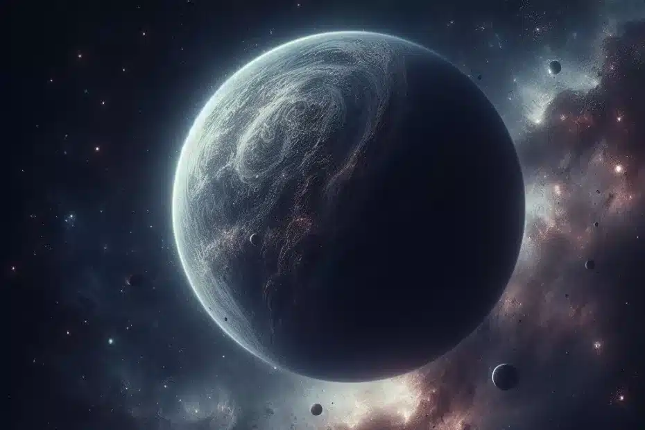 Ilustração de um hipotético planeta nove