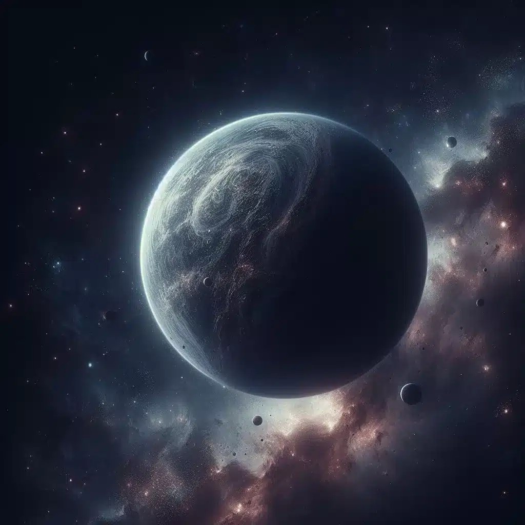 Ilustração de um hipotético planeta nove