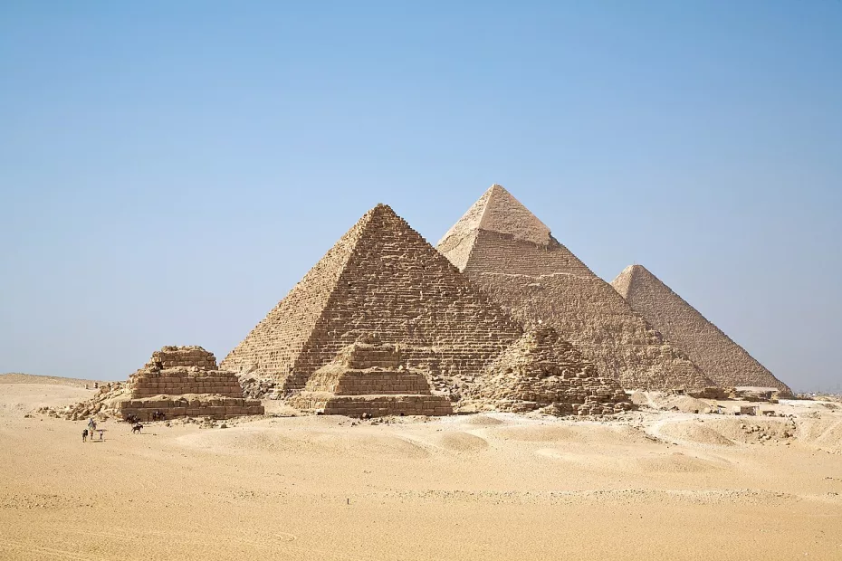 As pirâmides de Gizé no Egito